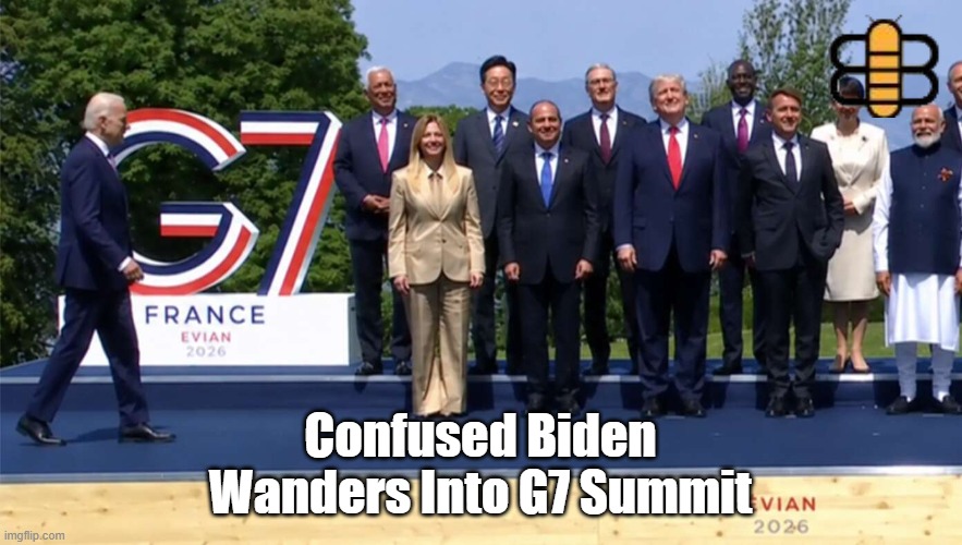 Confused Biden Wanders Into G7 Summit | made w/ Imgflip meme maker