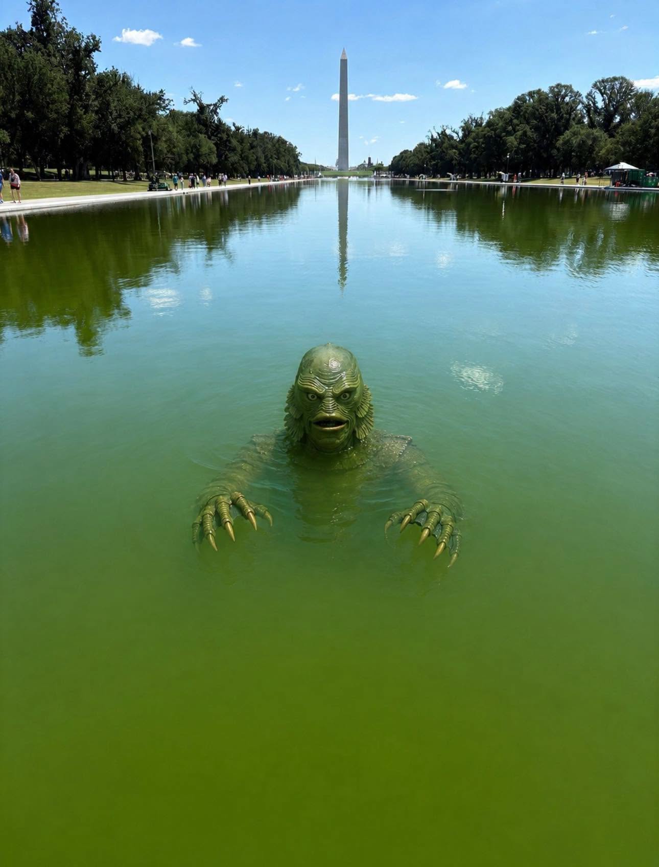 swampy pool Blank Meme Template