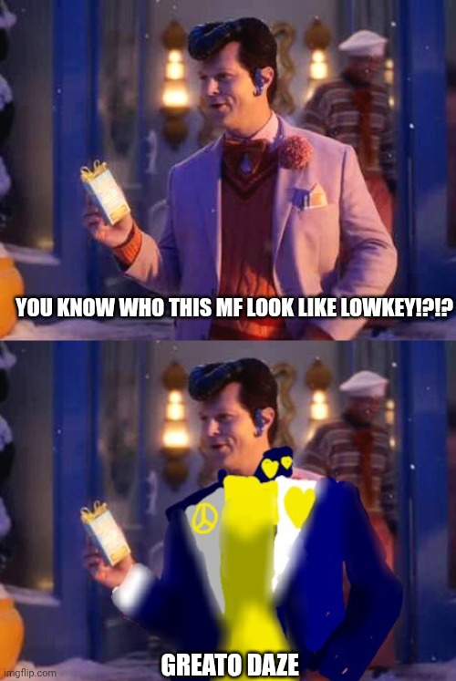 Walmart Grinch Commercial Josuke | You know Who this mf look like lowkey!?!? Greato Daze | image tagged in oi josuke,jjba,jojo's bizarre adventure,anime | made w/ Imgflip meme maker