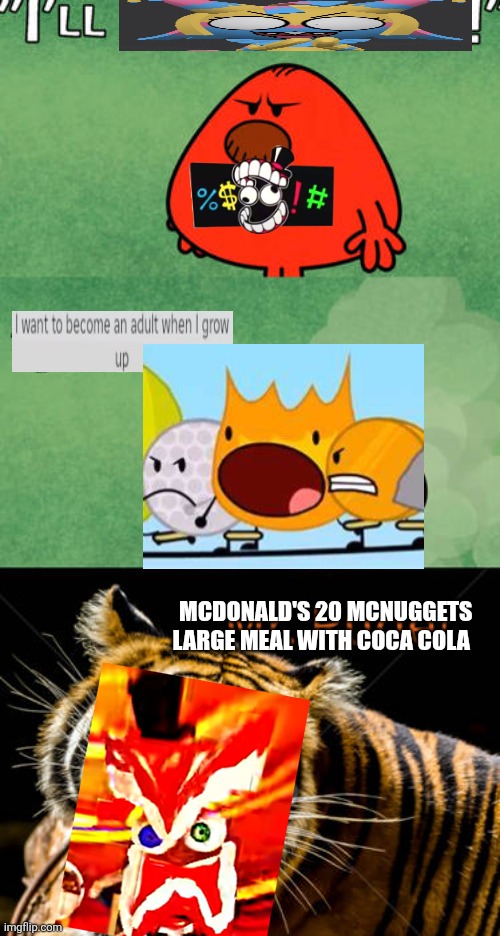Ruin TW's fill in meme! 3 | McDonald's 20 Mcnuggets large meal with Coca Cola | image tagged in ruin tw's fill in meme 3 | made w/ Imgflip meme maker