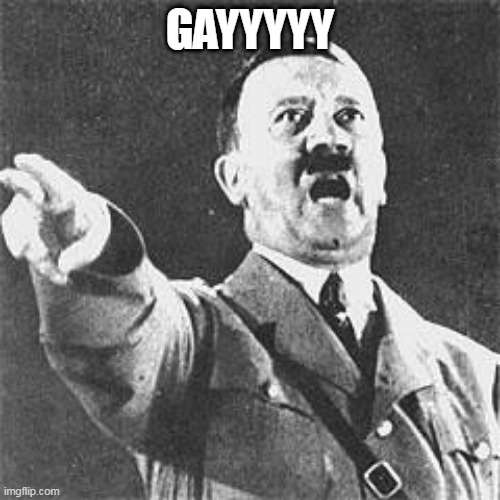 Hitler | gayyyyy | image tagged in hitler | made w/ Imgflip meme maker