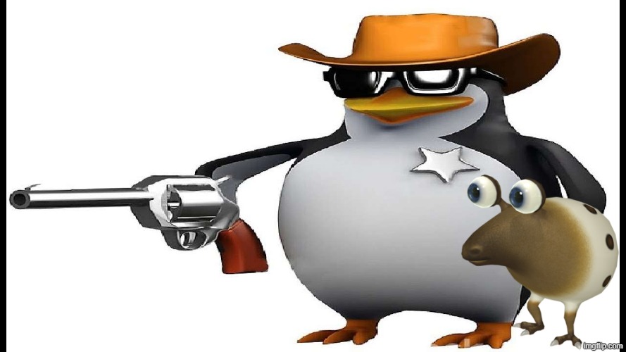 ANTI ANIME GUN | image tagged in anti anime gun,memes,anti-anime,gun,penguin,bulborb | made w/ Imgflip meme maker
