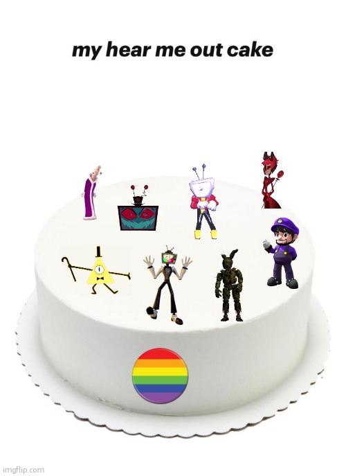 Tell me Ur weirdest HMO in the comments | image tagged in hear me out cake,remix | made w/ Imgflip meme maker