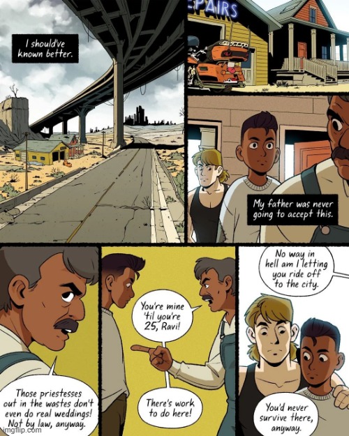A dark graphic story called 'The Yellow Hat' by Adam Ellis (I'll be posting this story for the next few days!) | image tagged in wasteland,boyfriend,gay,parent,father,abusive | made w/ Imgflip meme maker