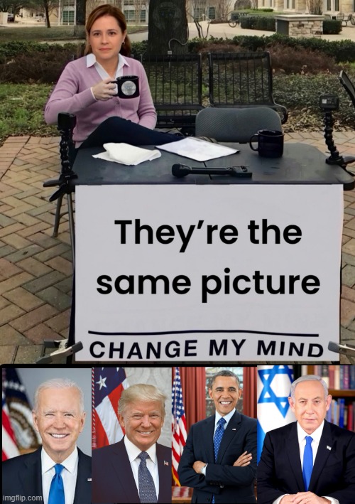 Carlin - the illusion of choice | image tagged in joe biden,donald trump,barack obama,bibi netanyahu,george carlin,presidential election | made w/ Imgflip meme maker