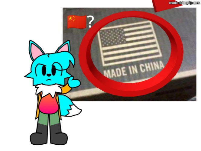 I don't think that's China | image tagged in united states,made in china,furry,you had one job,made in usa,reaction | made w/ Imgflip meme maker