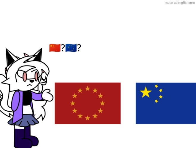 Whoever did this is colorblind | image tagged in furry,china,europe,face swap,you had one job,colors | made w/ Imgflip meme maker