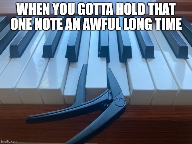 Piano Note | when you gotta hold that one note an awful long time | image tagged in music,piano | made w/ Imgflip meme maker