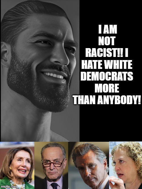 I am not racist!! I hate white democrats more than anybody! | I am not racist!! I hate white democrats more than anybody! | image tagged in not racist | made w/ Imgflip meme maker