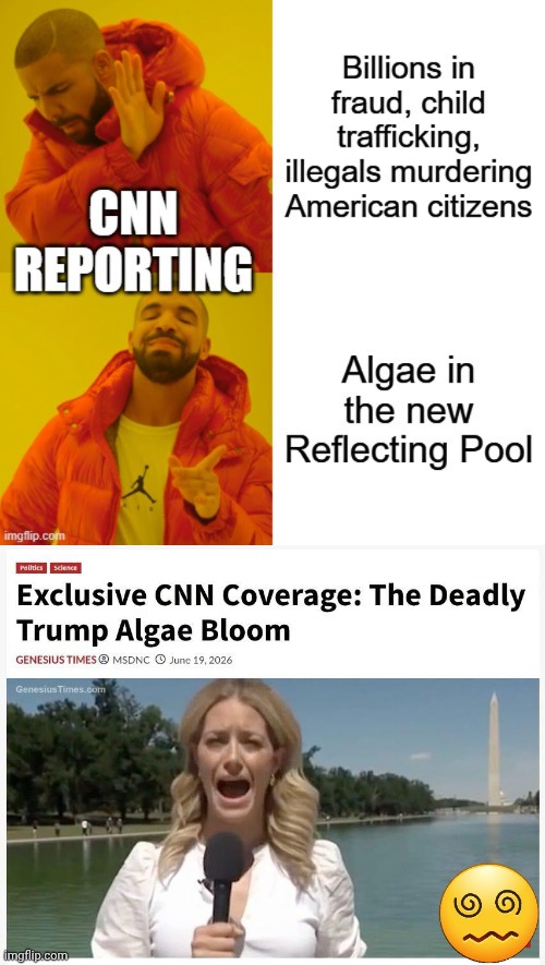 CNN bent out of shape over a pond | image tagged in img 21 jpeg,cnn fake news,hoax,media | made w/ Imgflip meme maker