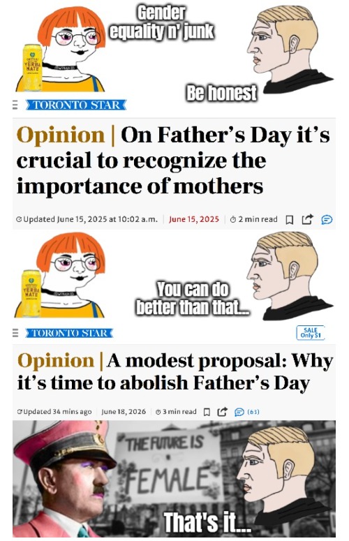 Liberal equality was achieved long ago. Since then, the next chapter has been supremacy through equity | image tagged in feminism,politics,woke,chad | made w/ Imgflip meme maker