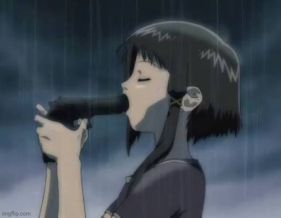 image tagged in gun in mouth | made w/ Imgflip meme maker