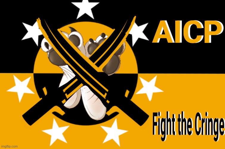 "NEW AICP FLAG" | image tagged in flag,aicp,anti cringe | made w/ Imgflip meme maker