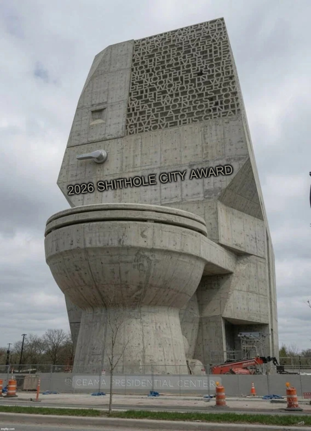 IT'S OFFICIAL: Chitcago Wins the 2026 Shithole City Award! | image tagged in shithole,shithole cities,ew i stepped in shit,shits gonna hit the fan so high it'll make your head spin,poop,shitpost | made w/ Imgflip meme maker