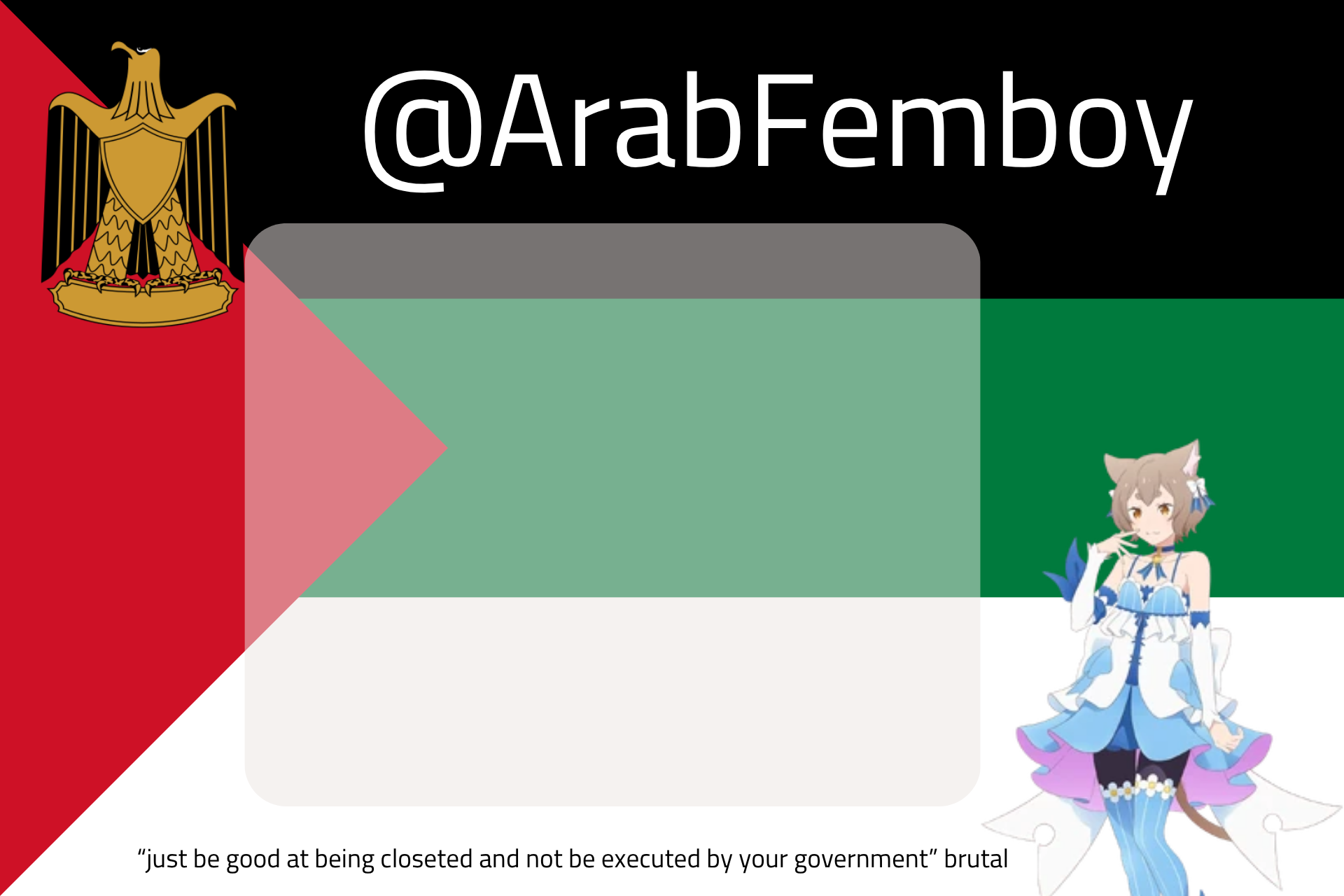 ArabFemboy questionable anounce temp Blank Meme Template