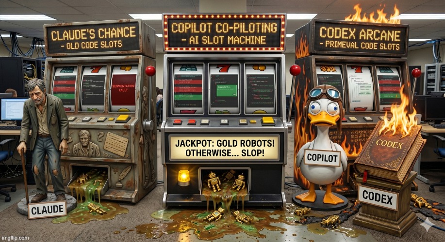 ai slop machines | image tagged in ai slop machines png | made w/ Imgflip meme maker