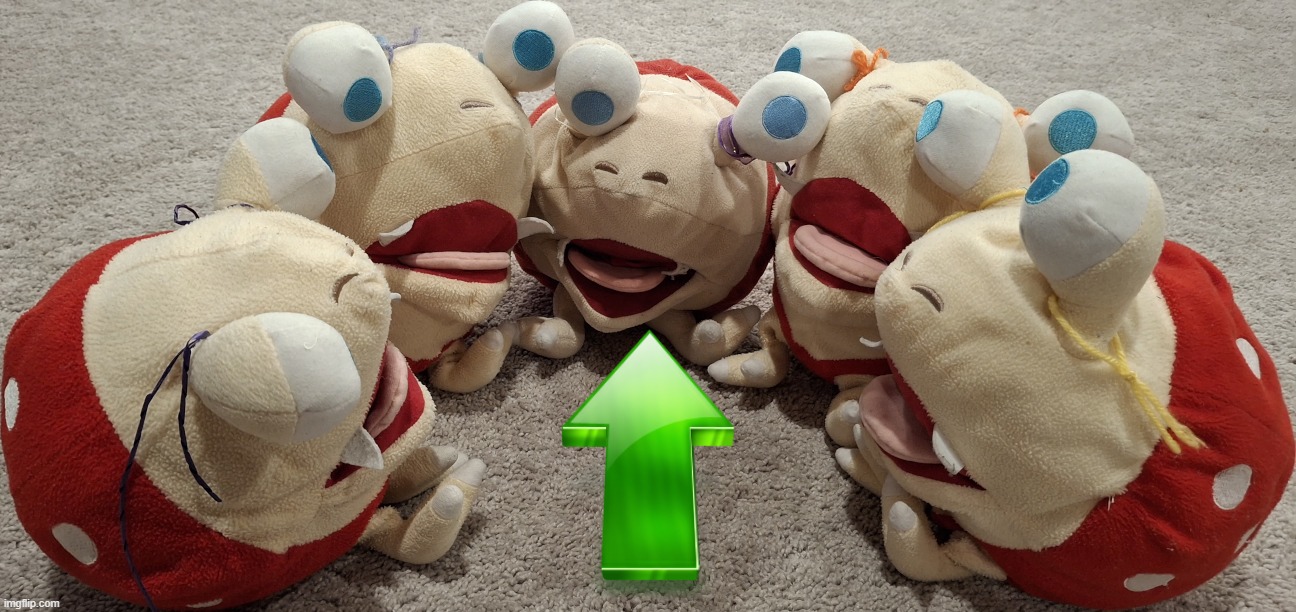 Bulborbs Around Upovte Arrow | image tagged in me and the boys bulborb edition,memes,bulborbs,upvote | made w/ Imgflip meme maker