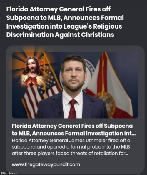 Florida Republicans oppose discrimination against Christians | image tagged in screenshot_20260621_015851_chrome jpg,jesus,discrimination | made w/ Imgflip meme maker