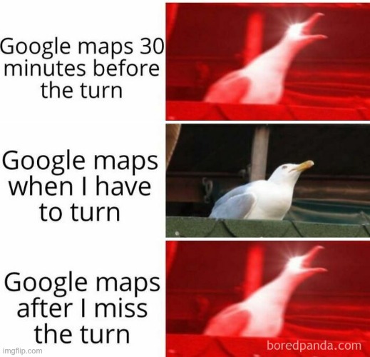 TURN IN 70 MILES...................TURN BACK | image tagged in gps,funny,fun,car,screaming bird | made w/ Imgflip meme maker