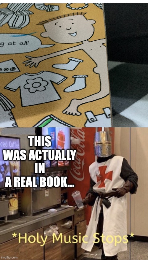 Holy music stops | This was actually in a real book… | image tagged in holy music stops,wtf | made w/ Imgflip meme maker