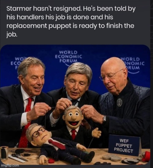 Great Replacement puppets | image tagged in wef great replacement puppets,england,politics | made w/ Imgflip meme maker