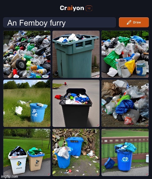 This Template is Underrated | An Femboy furry | image tagged in ai generates trash,anti femboy,anti furry,trash,memes,funny | made w/ Imgflip meme maker