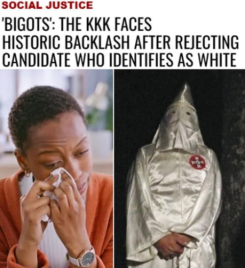 'Crossing' the line | image tagged in funny,kkk,sarcasm,identity politics,satire | made w/ Imgflip meme maker