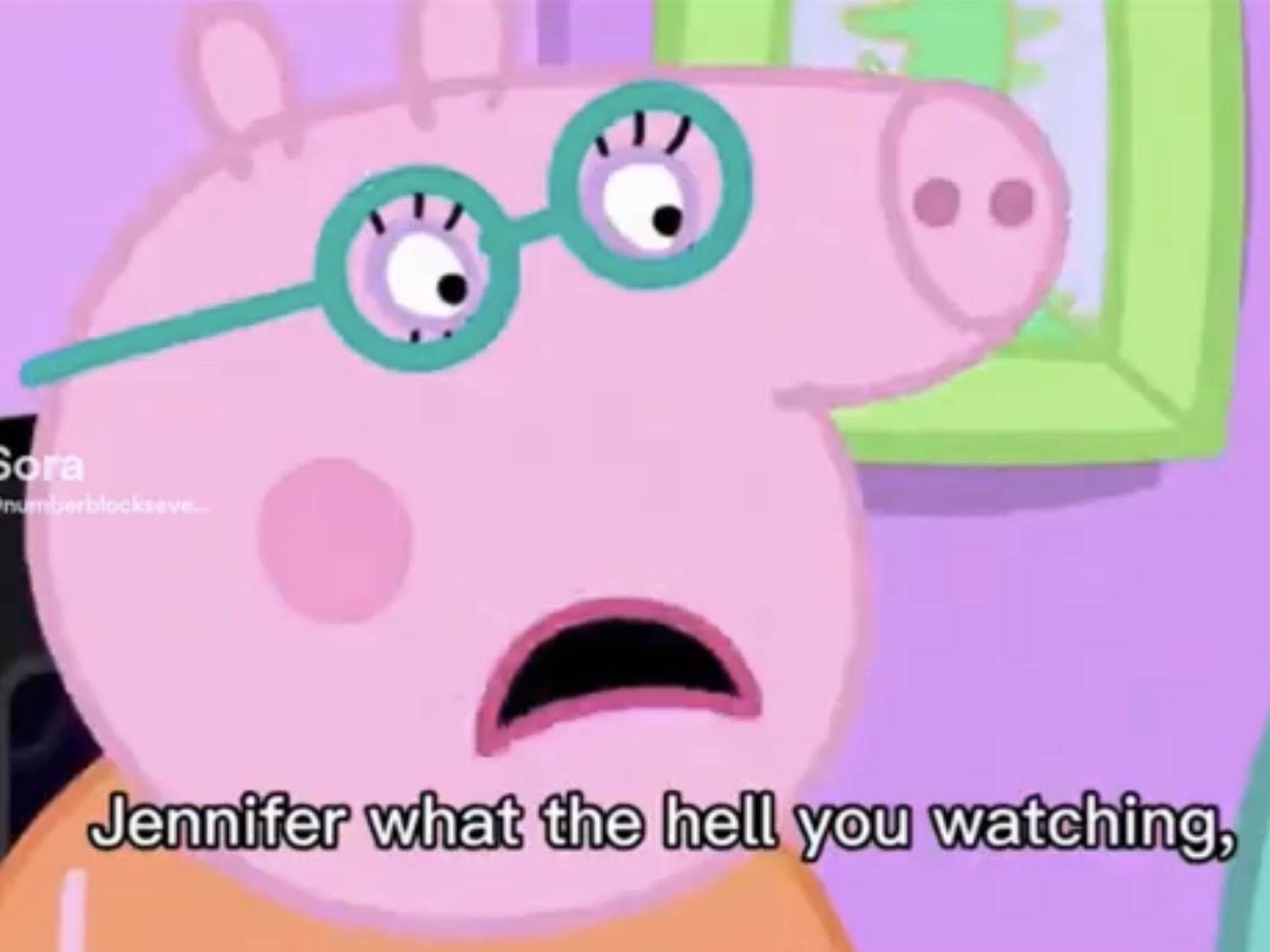 Jennifer what the hell you watching Blank Meme Template
