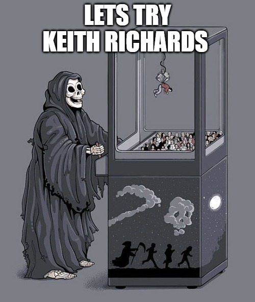 try try again | lets try Keith Richards | image tagged in death crane game,kewlew | made w/ Imgflip meme maker