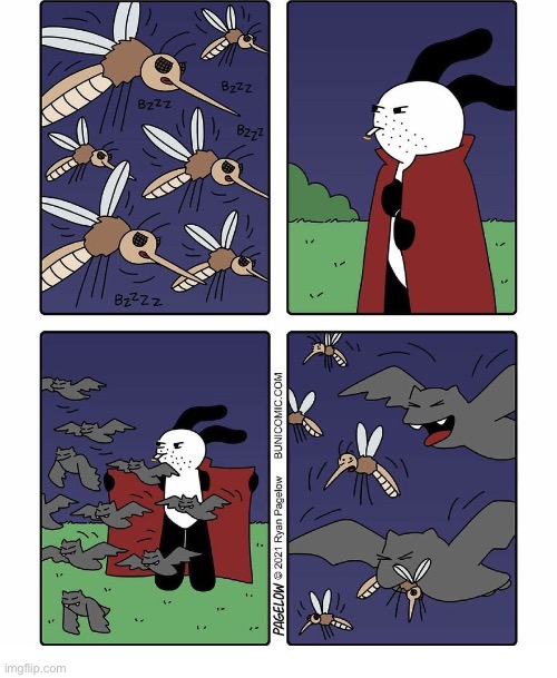 Buni Comics | image tagged in comics,buni comics,bunidad,insects,bats,instant regret | made w/ Imgflip meme maker