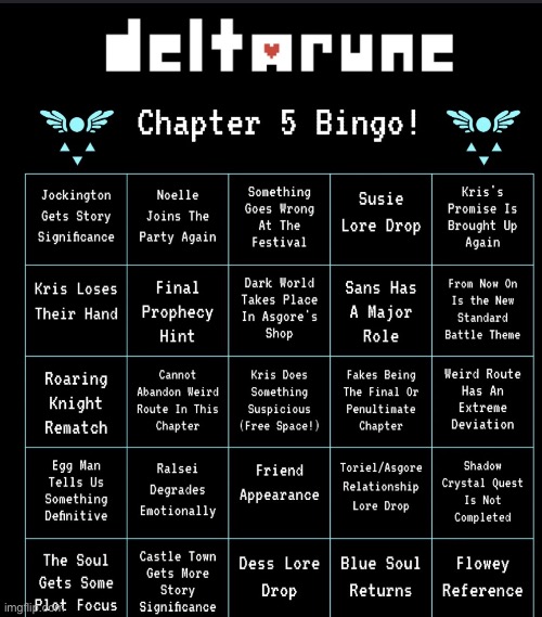 IMG_4078.jpeg | image tagged in fun,bingo,deltarune,galing | made w/ Imgflip meme maker