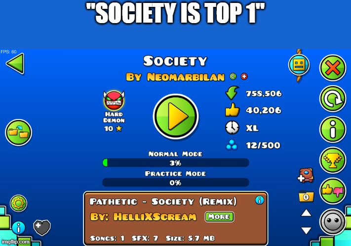 "not undertale" | "Society is top 1" | made w/ Imgflip meme maker