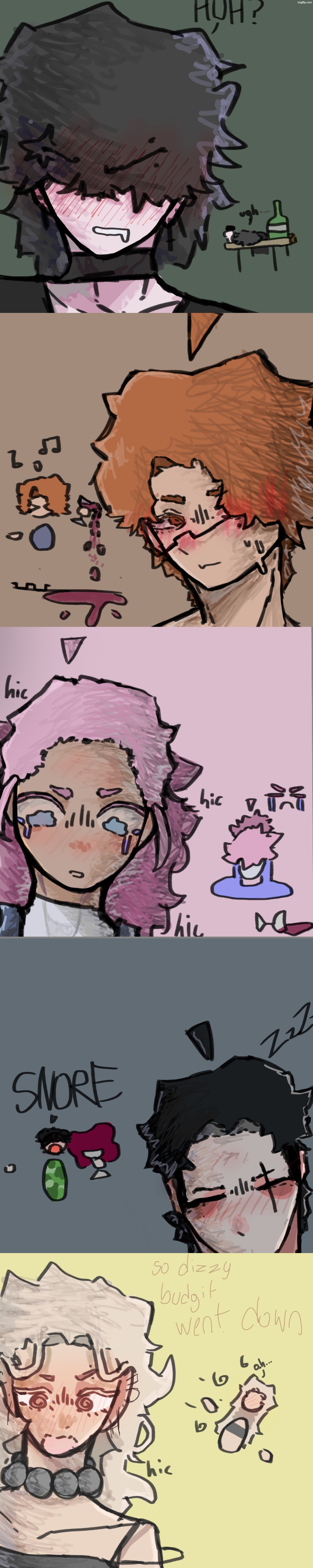 drew the ocs drunk | image tagged in img_6086 jpeg,drawing,ocs,and,stuff | made w/ Imgflip meme maker