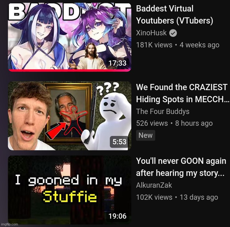 tf is youtube recommending me | made w/ Imgflip meme maker