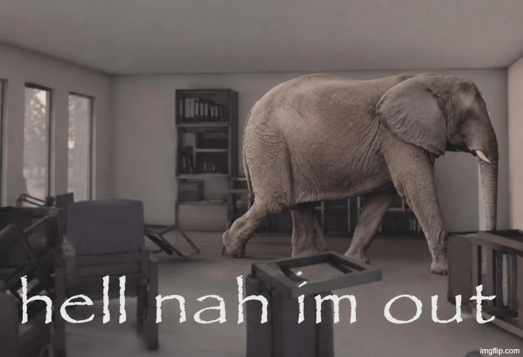 hell nah im out | image tagged in hell nah im out | made w/ Imgflip meme maker