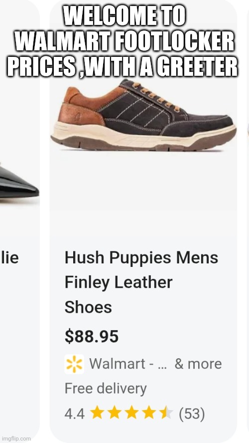Brokemart: window shopping #1 activity for 2026 | Welcome to Walmart footlocker prices ,with a greeter | image tagged in wtf,shopping | made w/ Imgflip meme maker