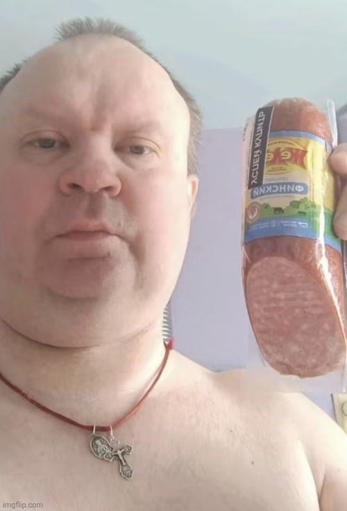 fat guy with salami | image tagged in fat guy with salami | made w/ Imgflip meme maker