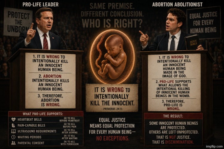 Pro Life vs Abortion Abolition | image tagged in pro life,abolitionist,abortion,human rights,abortion is murder,hypocrisy | made w/ Imgflip meme maker