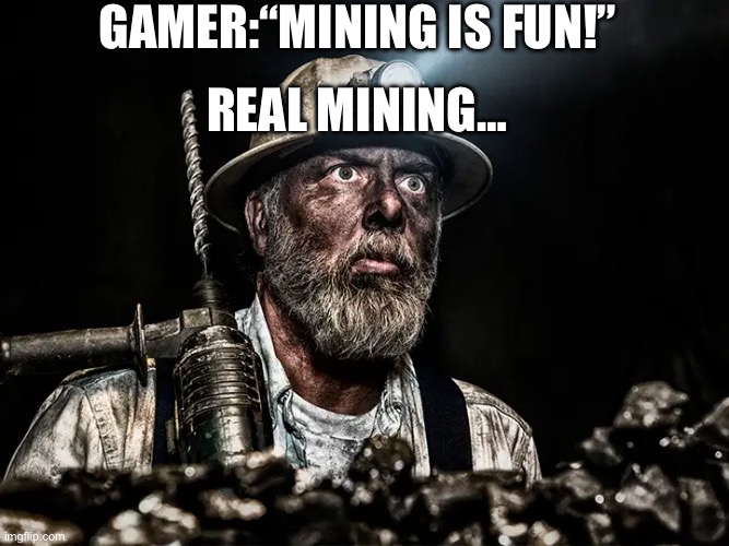 Minecraft belike | Gamer:“Mining is fun!”; Real mining… | image tagged in thousand yard stare coal miner,fun,gaming,minecraft,kid | made w/ Imgflip meme maker