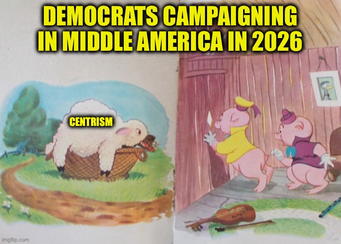 Mini-Mamdani’s are campaigning in moderate sheepskin in Middle America. | Democrats campaigning in middle America in 2026; Centrism | image tagged in zohran mamdani,democrats,democratic party,communism,memes,democratic socialism | made w/ Imgflip meme maker