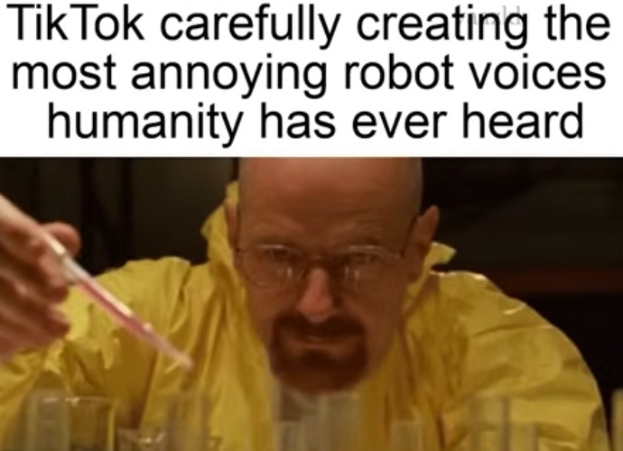 image tagged in tiktok,robot,voice,voices | made w/ Imgflip meme maker