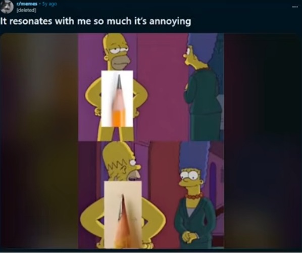 The image makes him look naked lmao | image tagged in pencil,relatable,so true,annoying,sharp,sneaky | made w/ Imgflip meme maker