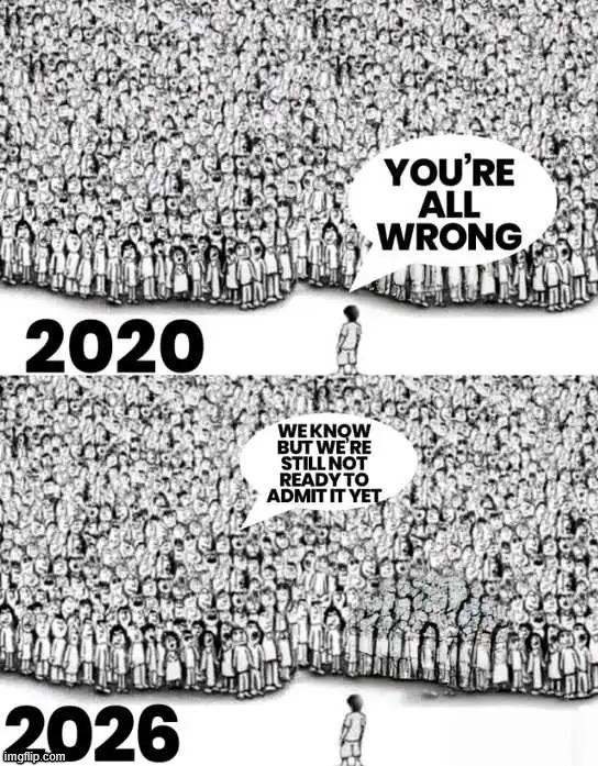 The Covid Cult will never admit they were wrong | image tagged in covid cult,political,reposts | made w/ Imgflip meme maker