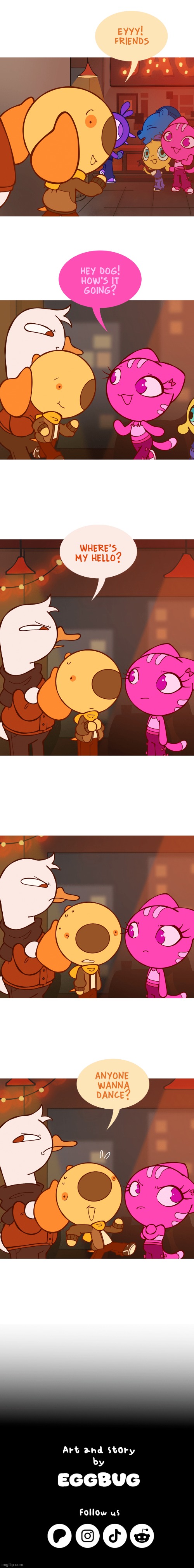 image tagged in dog,cat,goose,hello,awkward,oof | made w/ Imgflip meme maker