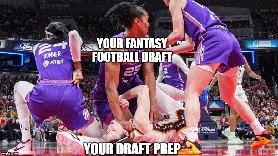 Fantasy Draft Prep | your fantasy football draft; your draft prep | image tagged in caitlin clark | made w/ Imgflip meme maker