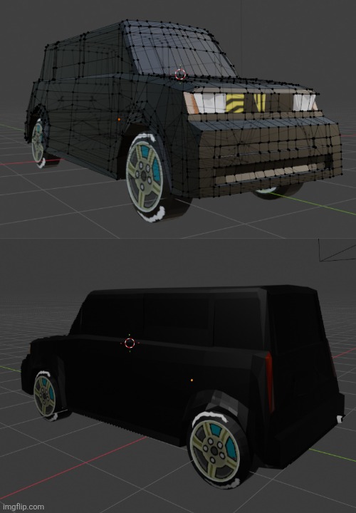 A w.i.p 3D model to show  Im working on the 4th of July (UV mapping is a pain in Blender tho) | image tagged in random,3d,cars | made w/ Imgflip meme maker