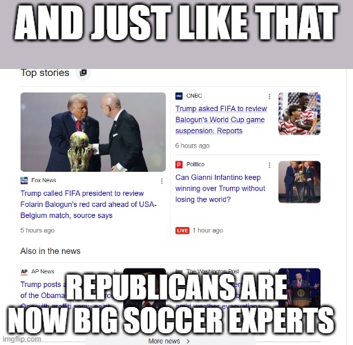 FIFA Being corrupt!!! Never heard of that!! | and just like that; republicans are now big soccer experts | image tagged in fifa | made w/ Imgflip meme maker