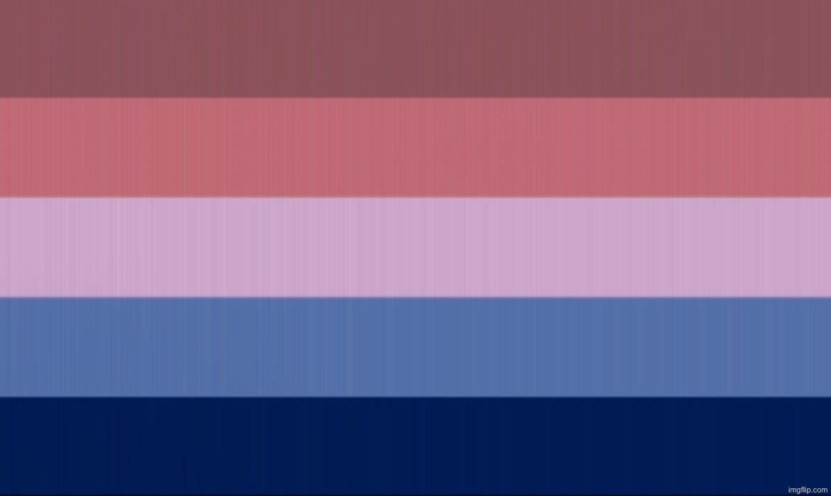 Merged my flags I guess (Aromantic X Bisexual) | made w/ Imgflip meme maker