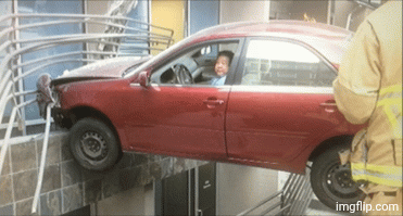 How did you end up like that? | image tagged in gifs,car,stupid | made w/ Imgflip images-to-gif maker