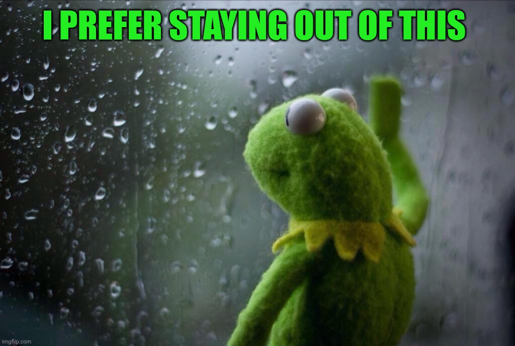 Sad Kermit | I prefer staying out of this | image tagged in sad kermit | made w/ Imgflip meme maker